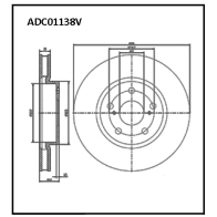 Тормозной диск ALLIED NIPPON 1441277212 ADC01138V 3I NAR