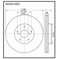 Тормозной диск ALLIED NIPPON 1441277214 ADC01182V M5Y 4LP