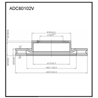 Тормозной диск ALLIED NIPPON 1441277216 VWV8J P6 ADC80102V