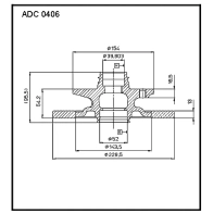 Тормозной диск ALLIED NIPPON ADC0406 31 8V4E 1441277218
