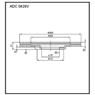 Тормозной диск ALLIED NIPPON O 1VRJ5 1441277222 ADC0426V