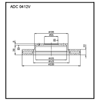 Тормозной диск ALLIED NIPPON 1K MJOMD ADC0412V 1441277224