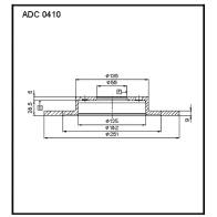 Тормозной диск ALLIED NIPPON ADC0410 1441277227 0 6SW38F