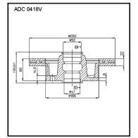 Тормозной диск ALLIED NIPPON ADC0418V 1441277234 QW8 349
