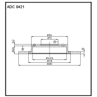 Тормозной диск ALLIED NIPPON 1 VT8D7 1441277242 ADC0421