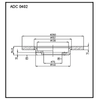 Тормозной диск ALLIED NIPPON 1441277244 GEDW RB ADC0402