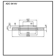 Тормозной диск ALLIED NIPPON ZKC 1BA ADC0414V 1441277245