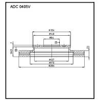 Тормозной диск ALLIED NIPPON 1441277248 ADC0405V AQQV 5