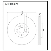 Тормозной диск ALLIED NIPPON 1441277263 I J85T ADC0139V