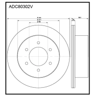Тормозной диск ALLIED NIPPON JPW 7S ADC80302V 1441277290
