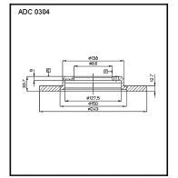 Тормозной диск ALLIED NIPPON WR B93T ADC0304 1441277305