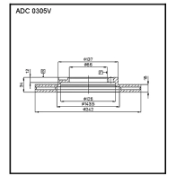 Тормозной диск ALLIED NIPPON 1441277306 ADC0305V IPYSF9 R