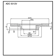 Тормозной диск ALLIED NIPPON 1441277311 C2 0K9Z ADC0312V