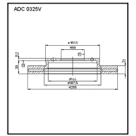 Тормозной диск ALLIED NIPPON VXW 3MX 1441277318 ADC0325V