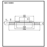 Тормозной диск ALLIED NIPPON ADC0306V 1441277319 JEJ Y7