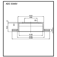 Тормозной диск ALLIED NIPPON 1441277320 ZCTP OS9 ADC0340V