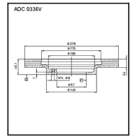 Тормозной диск ALLIED NIPPON 1441277324 ET8RX 6 ADC0336V