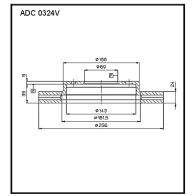 Тормозной диск ALLIED NIPPON 1441277326 ADC0324V UVM2 3