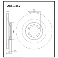 Тормозной диск ALLIED NIPPON ADC0346V ZPJ X0 1441277334