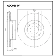 Тормозной диск ALLIED NIPPON W 1RYJ ADC0364V 1441277338