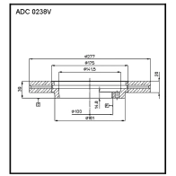 Тормозной диск ALLIED NIPPON ADC0238V Q7Z 61 1441277348