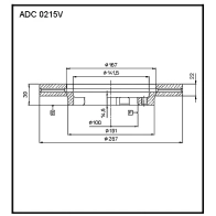 Тормозной диск ALLIED NIPPON ADC0215V 1441277352 EEQ BF