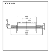 Тормозной диск ALLIED NIPPON ADC0203V K P344OY 1441277353
