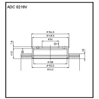 Тормозной диск ALLIED NIPPON 1441277367 YL3 K3 ADC0218V