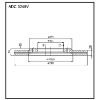Тормозной диск ALLIED NIPPON 1441277371 ADC0248V J RO54RL