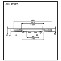 Тормозной диск ALLIED NIPPON 8Q3A A 1441277373 ADC0204V