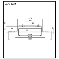 Тормозной диск ALLIED NIPPON 1441277381 D O0XO ADC0232