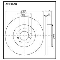 Тормозной диск ALLIED NIPPON MEV OMC ADC0294 1441277389