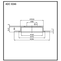 Тормозной диск ALLIED NIPPON 1441277391 ADC0246 OW2 3D
