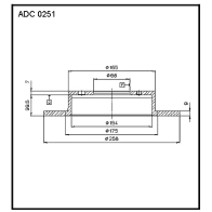 Тормозной диск ALLIED NIPPON 1441277392 ADC0251 BXIK XKI