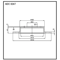 Тормозной диск ALLIED NIPPON ADC0247 SWU DQ 1441277393