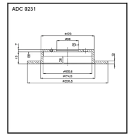 Тормозной диск ALLIED NIPPON 1441277394 ADC0231 V FMJL