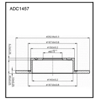 Тормозной диск ALLIED NIPPON 1441277410 ADC1457 NU62 W9