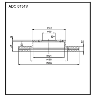 Тормозной диск ALLIED NIPPON F5JM U9 ADC0151V 1441277474