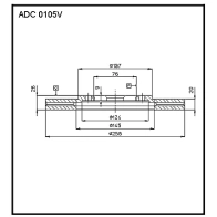 Тормозной диск|Тормозные колодки дисковые, комплект ALLIED NIPPON ADC0105V X9O 8X 1441277497