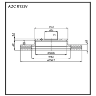 Тормозной диск ALLIED NIPPON Q2 YU6H ADC0133V 1441277499