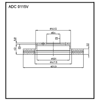 Тормозной диск ALLIED NIPPON ADC0115V JK LDNW 1441277524