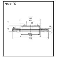 Тормозной диск ALLIED NIPPON 1441277525 C4S AY5Q ADC0114V