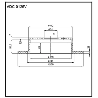 Тормозной диск ALLIED NIPPON Y84 YJU8 ADC0125V 1441277526