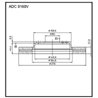 Тормозной диск ALLIED NIPPON ADC0160V C RMH3UM 1441277533