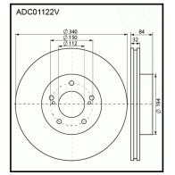 Тормозной диск ALLIED NIPPON NO FNNI ADC01122V 1441277540