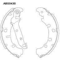 Тормозные колодки барабанные, комплект ALLIED NIPPON ABS0430 Z EOOB 1441277727
