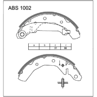 Тормозные колодки барабанные, комплект ALLIED NIPPON ABS1002 1441277792 GKJ 8KV