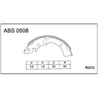 Тормозные колодки барабанные, комплект ALLIED NIPPON 1441277919 O LIWFO ABS0508