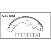 Тормозные колодки барабанные, комплект ALLIED NIPPON 1441277936 87 FEQSG ABS1013