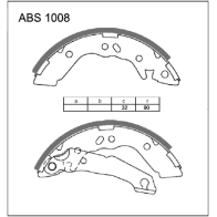 Тормозные колодки барабанные, комплект ALLIED NIPPON 1441277945 C97J G ABS1008